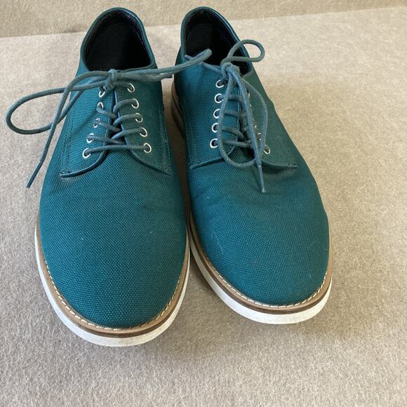 Calvin Klein Mens Green Oxford 34F0456 Designer Shoes Sz 9 Atlee Prom Wedding - Picture 3 of 7